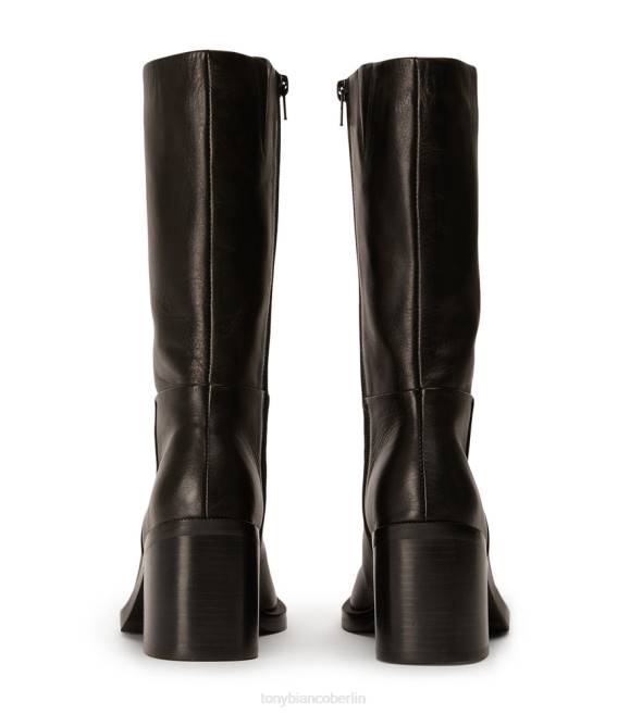 kniehohe Stiefel| de Tony Bianco Frauen Prestige-Kalbsstiefel schwarze Komo 4624461